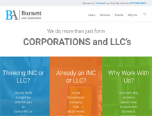 Tablet Screenshot of burnettandassociates.com